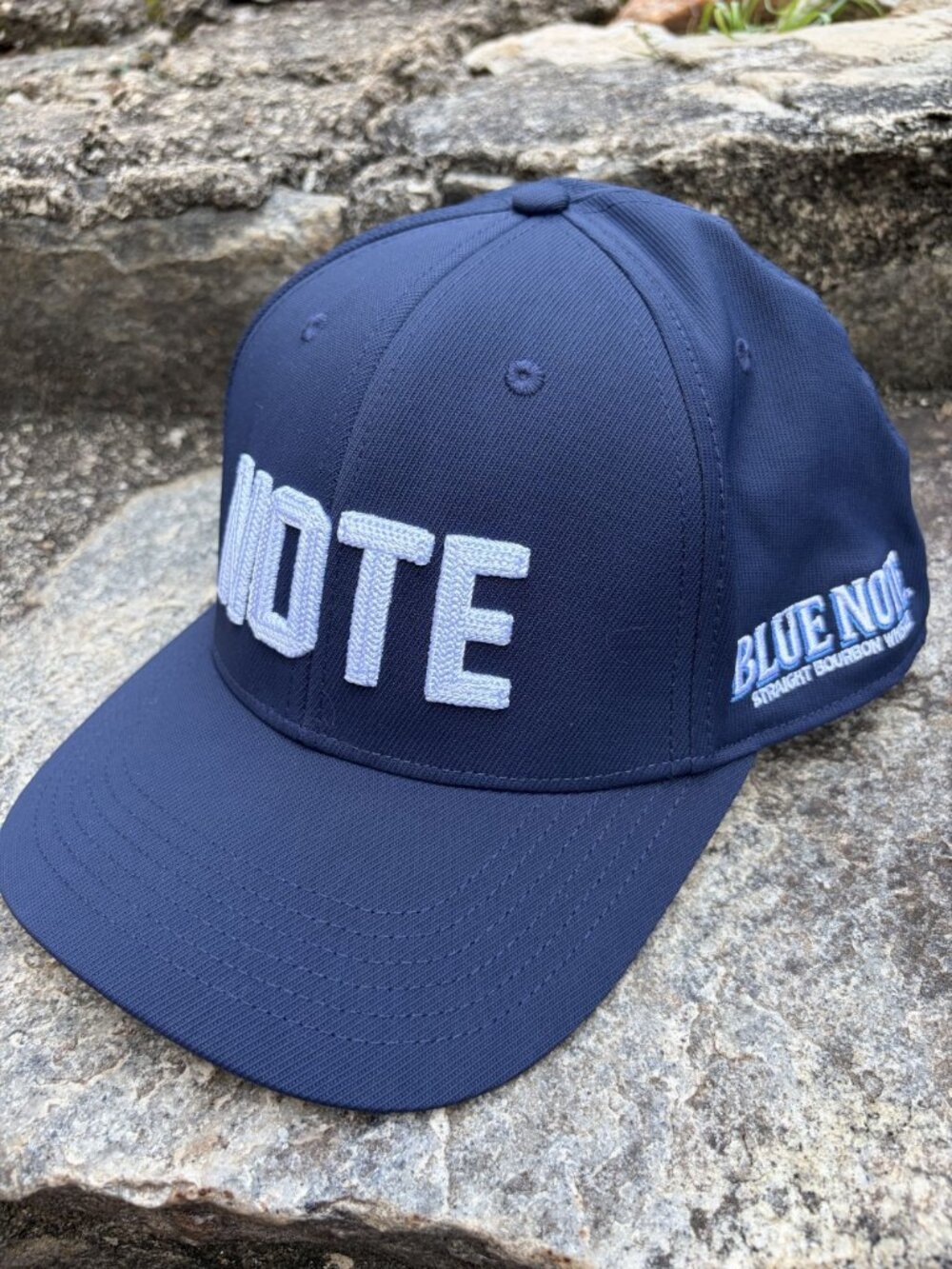 Blue Note Straight Bourbon Whiskey Adjustable Mesh Back Baseball Cap Navy Blue - Picture 2 of 13